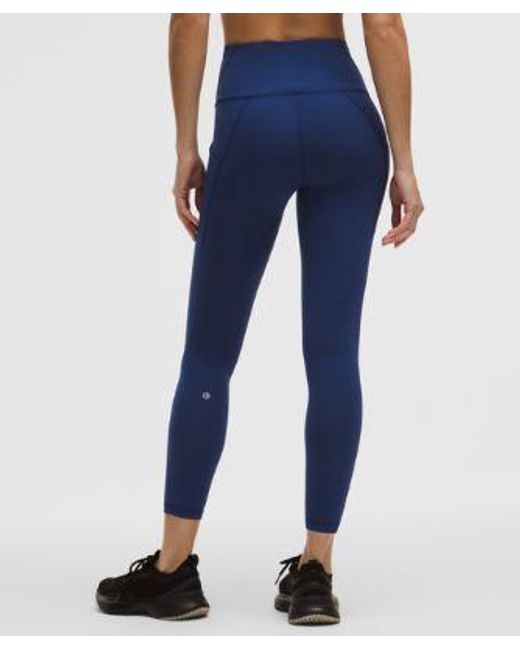 lululemon athletica Blue Wunder Train High-Rise Tight With Pockets 25"