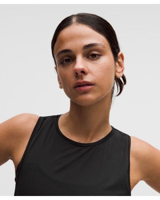 lululemon athletica Black Lightweight Waist-Length Running Tank Top