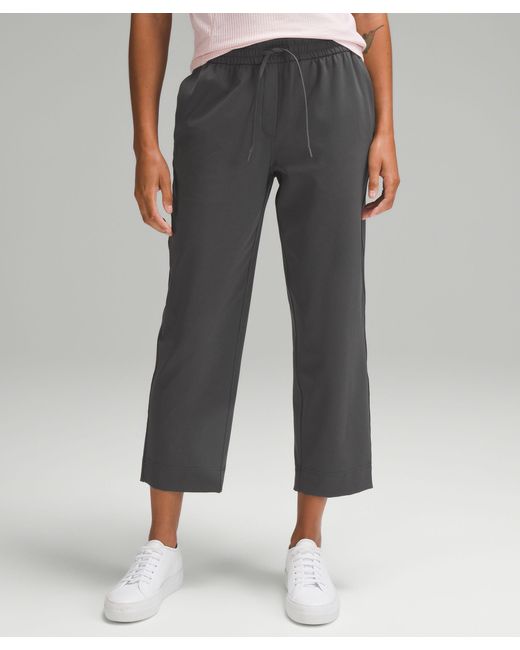 lululemon athletica Gray Tapered-leg Mid-rise Crop 25" Luxtreme