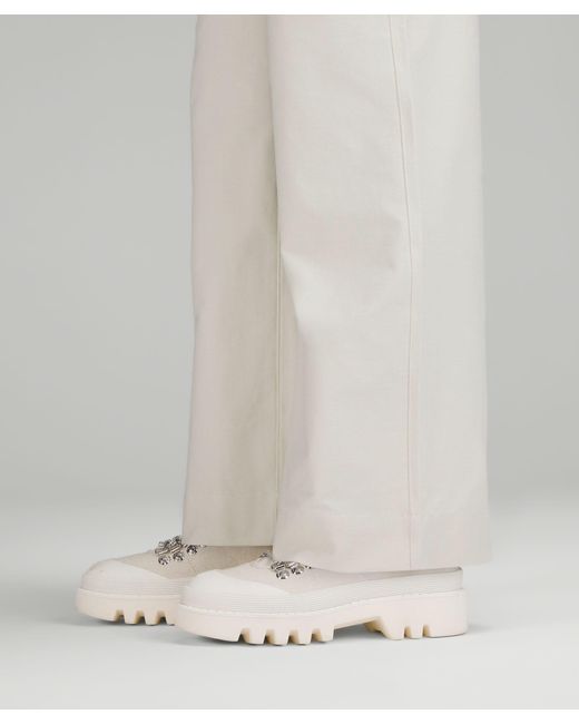 lululemon athletica City Sleek 5 Pocket High-rise Wide-leg Pants Full Length Light Utilitech - Color White - Size 26