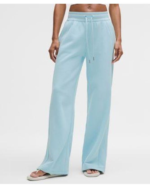 lululemon athletica Blue – Scuba Mid-Rise Wide-Leg Pants Regular – – Size Large