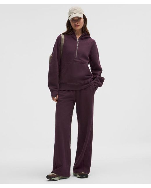 lululemon athletica Red Scuba Mid-Rise Wide-Leg Pant