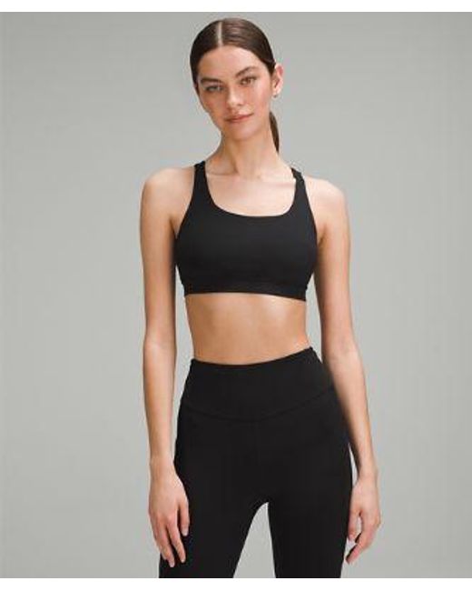 lululemon athletica Black Energy Sports Bra Medium Support