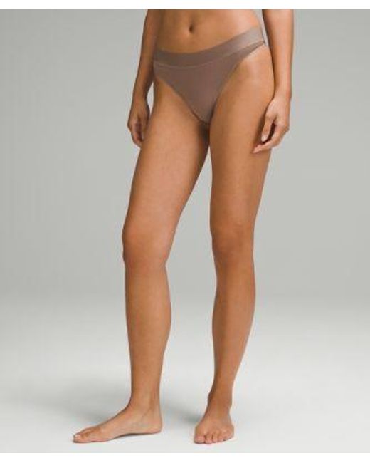 lululemon athletica Brown Underease Mid-rise Thong Underwear 3 Pack