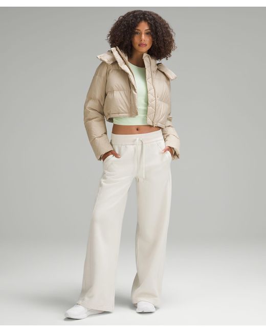 lululemon Wunder Puff Super-cropped Jacket in Natural | Lyst