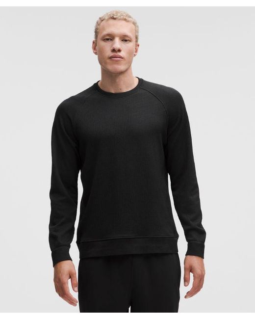 lululemon athletica Gray – Engineered Warmth Long-Sleeve Crew Sweatshirt – – Size Large for men