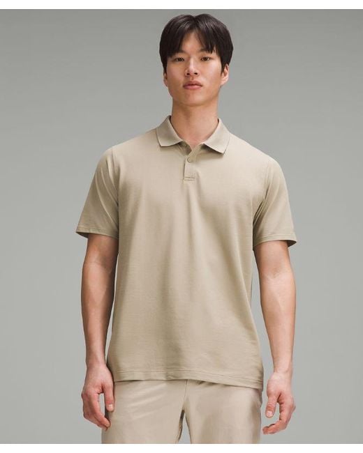 lululemon athletica Multicolor – Classic-Fit Pique Short-Sleeve Polo Shirt – Color Khaki – for men