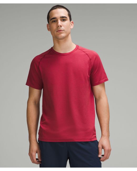 lululemon athletica Red Metal Vent Tech Short-sleeve Shirt