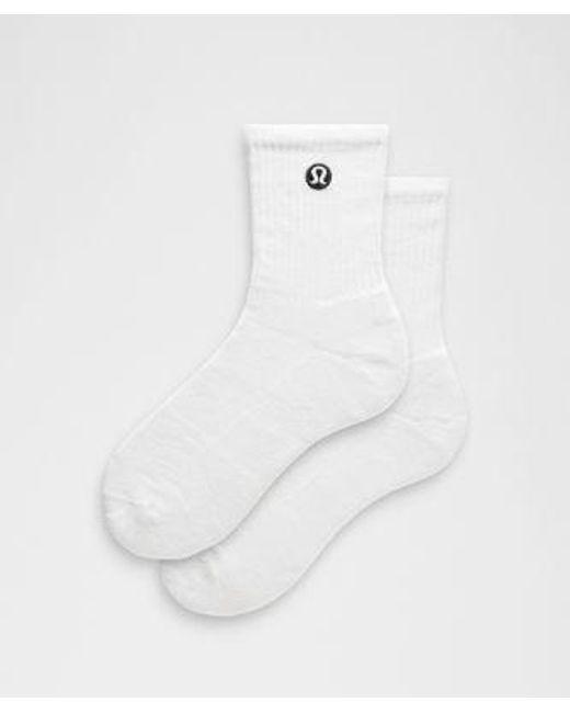 lululemon athletica White Daily Essential Quarter Socks