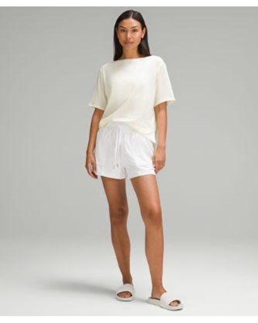 lululemon athletica White Relaxed-fit Boatneck T-shirt