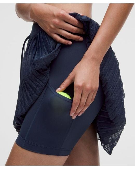 lululemon athletica Blue – Ace Advantage High-Rise Pleated Tennis Skirt Long – – Size Large