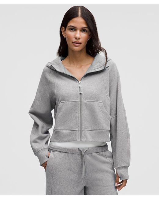 lululemon Women's Gray Scuba Oversized Full-Zip Hoodie
