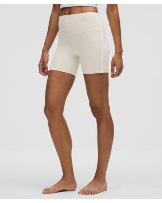 lululemon athletica White Align High-Rise Side-Stripe Short 6"