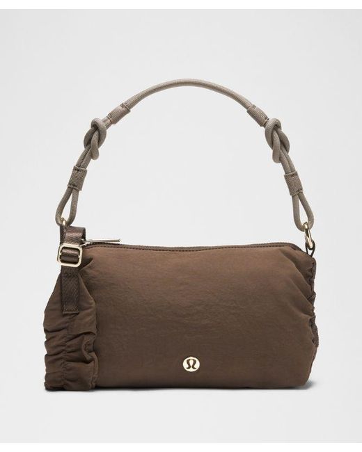 lululemon athletica Brown Ruched Shoulder Bag Mini 1.5L