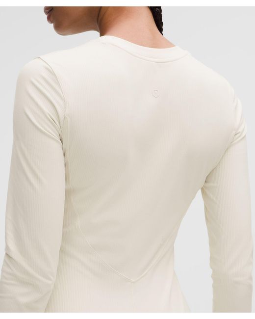 lululemon athletica Natural All Aligned Ribbed Long-Sleeve Henley Dress