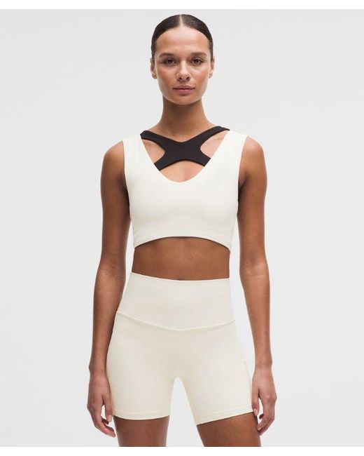 lululemon athletica White – Bend This Boat And Scoop Sports Bra Light Support, A-C Cups – – Size Large/Xl