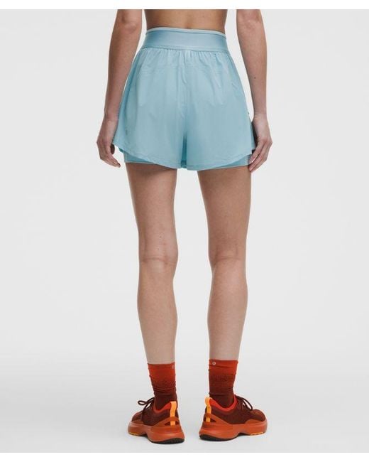 lululemon athletica Blue – License To Train Super-High-Rise Lined Shorts – 3.5" – – Size Large