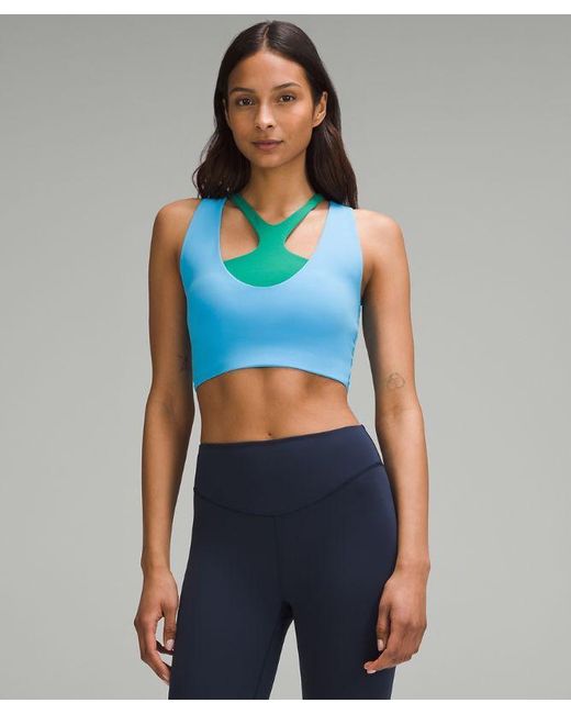lululemon athletica Blue – Bend This Scoop And Cross Sports Bra Light Support, A-C Cups – /Light –