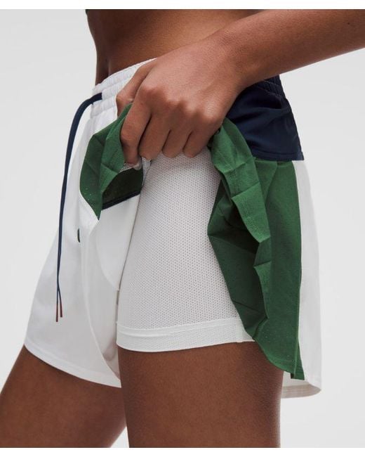 lululemon athletica Blue Court Champ Side-Pleat High-Rise Tennis Short 3"