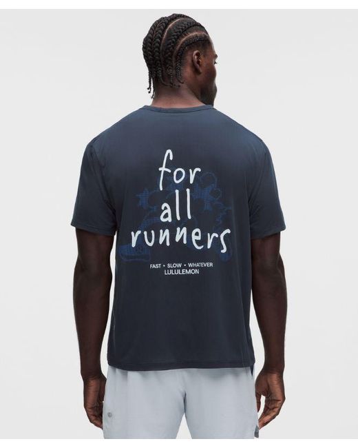 lululemon athletica Blue Mile Maker Mesh Short-Sleeve Shirt for men