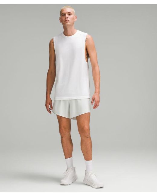 lululemon athletica White – Fast And Free Lined Shorts – 6" – – for men