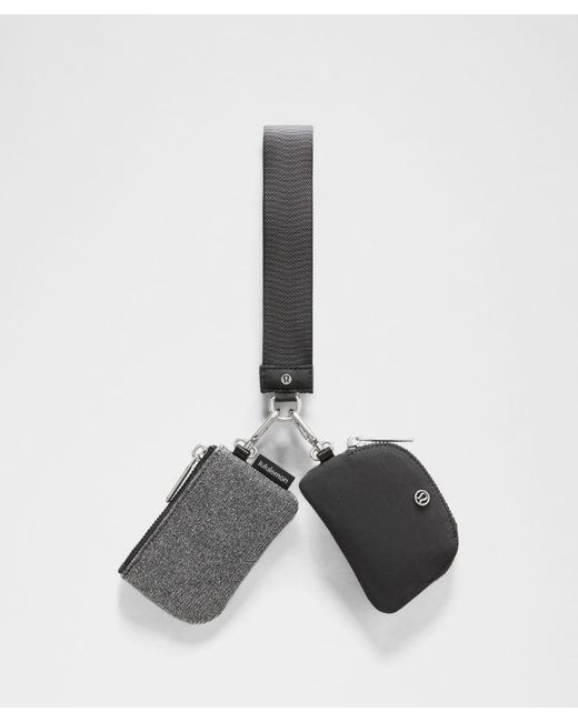 lululemon athletica Gray – Dual Pouch Wristlet Bag Glitter – Color Dark