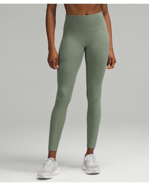 lululemon athletica Green Wunder Train High-Rise Ribbed Leggings 28"