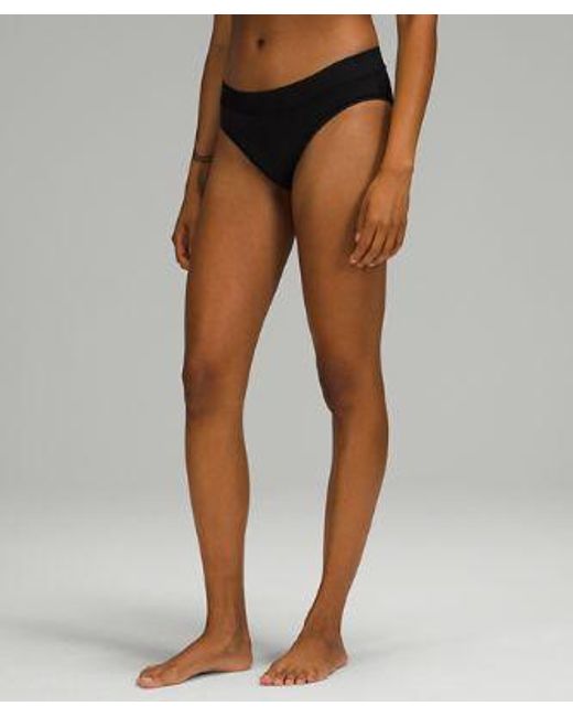 lululemon athletica Black Underease Mid-Rise Bikini Underwear