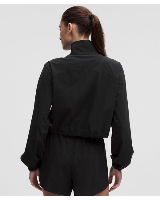 lululemon athletica Black Mile Maker Run Crew Graphic Cinch-Hem Jacket