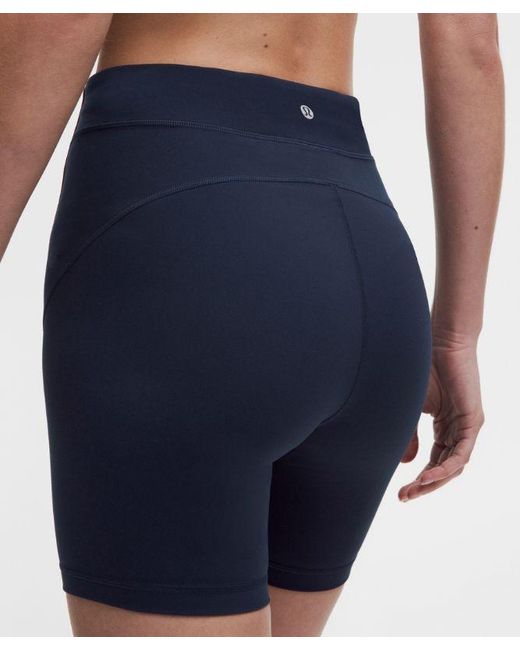 lululemon athletica Red – Groove High-Rise Shorts Stripe Trim – 6" – Color Burgundy/ – Size 4