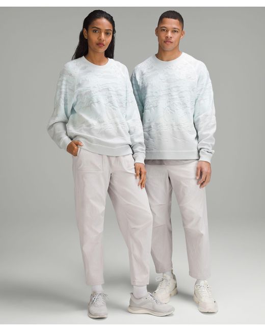lululemon athletica Gray Lab Textured Jacquard Sweater for men