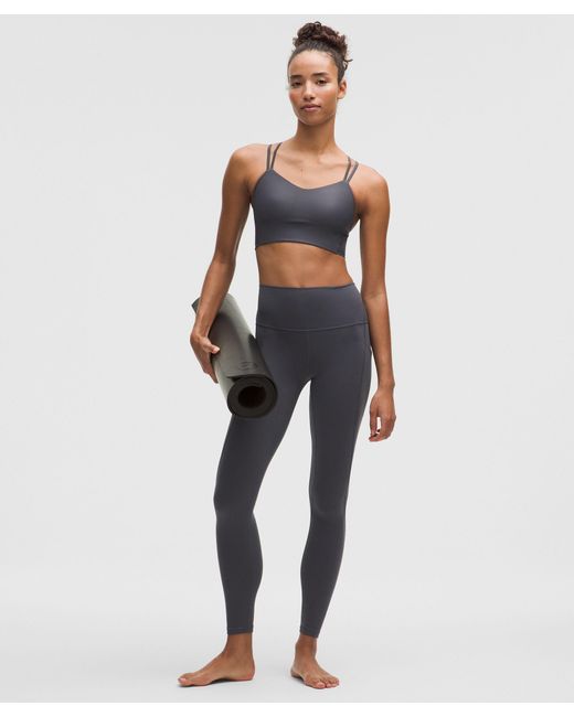 lululemon athletica Blue Like A Cloud Longline Bra Light Support, B/C Cup