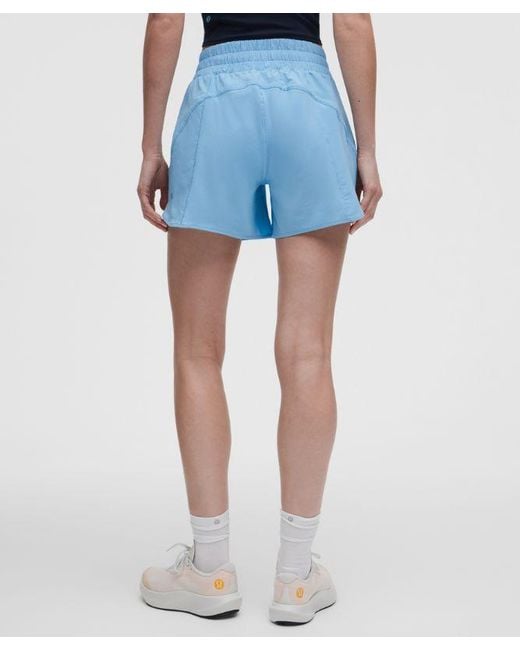 lululemon athletica Blue – Track That High-Rise Lined Shorts – 5" – – Size 14