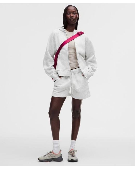 lululemon athletica White Scuba Evolve Oversized Short 5"