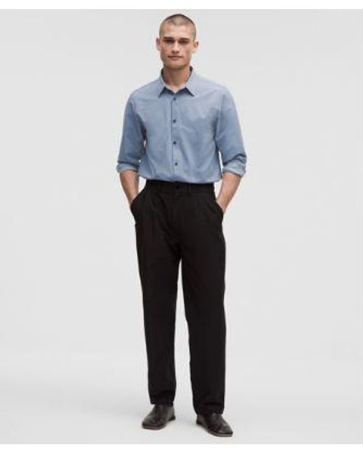 lululemon athletica Blue New Venture Long-Sleeve Shirt for men
