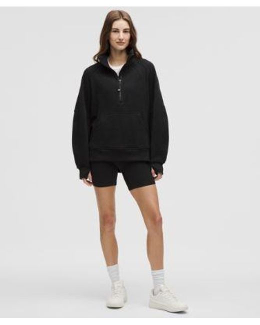 lululemon athletica Black Scuba Oversized Funnel-Neck Half Zip