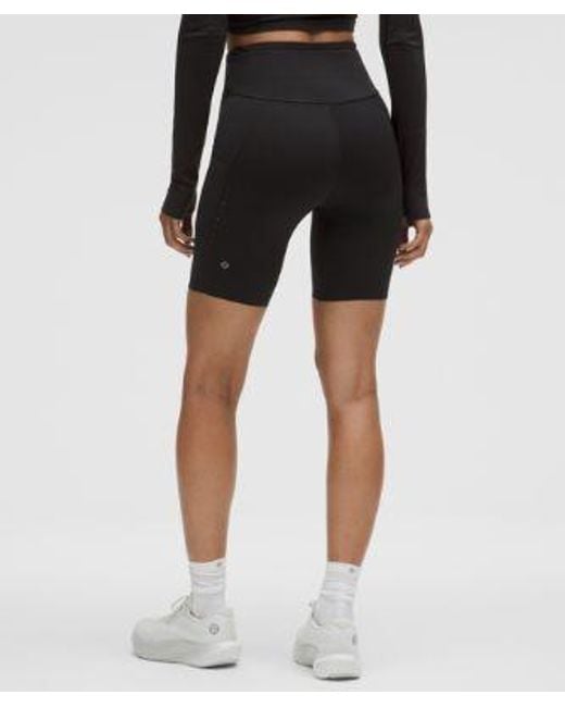 lululemon athletica Black Fast And Free High-Rise Short 8"