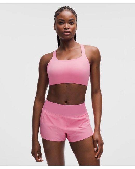 lululemon athletica Red – Ultralu Square-Neck Workout Sports Bra Medium Support, D/Dd Cup – – Size 14