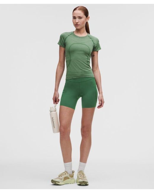 lululemon athletica Green Fast And Free High-Rise Short 6"