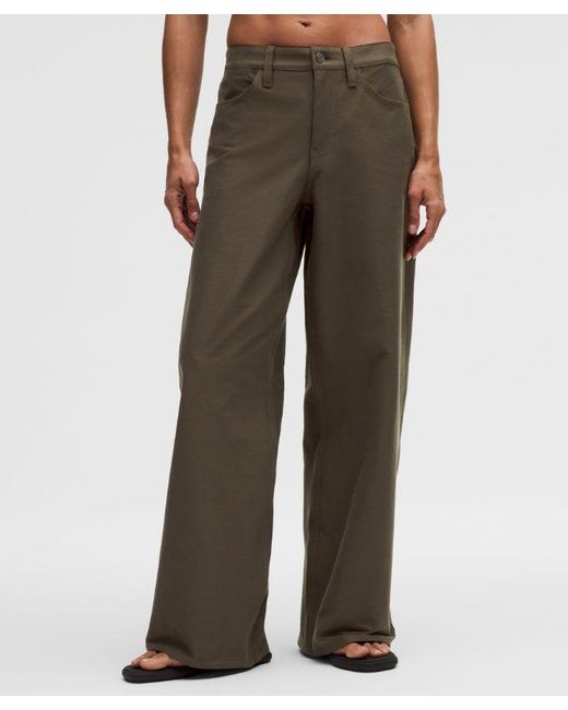 lululemon athletica White Easyfive Low-Rise Classic Wide-Leg Pant