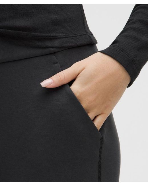 lululemon athletica Black Softstreme High-Rise Straight-Leg Pant