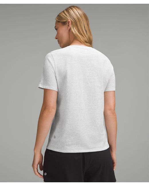 lululemon athletica White Organic Cotton Straight-Hem Crewneck T-Shirt