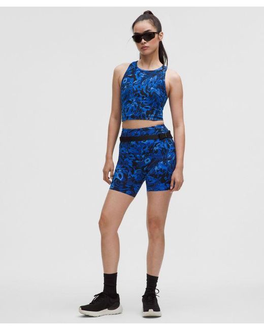 lululemon athletica Blue Swift Speed Cropped Tank Top