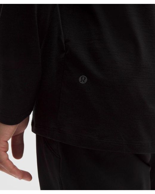 lululemon athletica Black Mile Maker Merino Wool-Blend Long-Sleeve Shirt for men