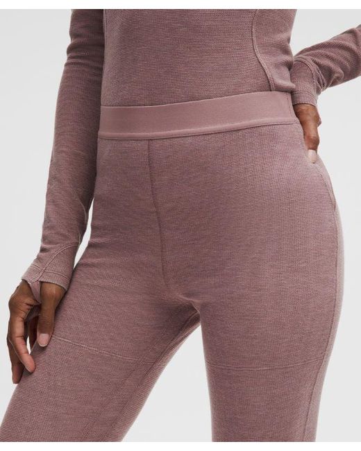 lululemon athletica Red – Waffle-Knit High-Rise Base Layer Tight Leggings – 28" – – Size Large