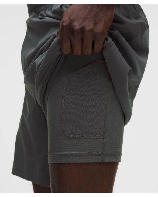 lululemon athletica Black Pace Breaker Lined Short 7" for men