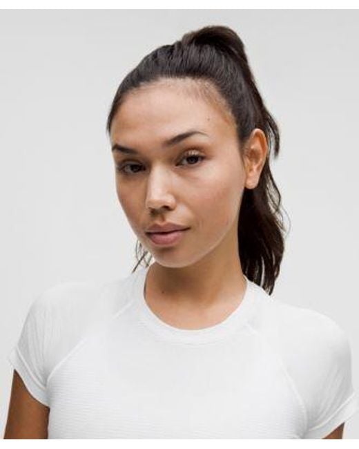 lululemon athletica White – Swiftly Tech Cropped Short-Sleeve Shirt 2.4 – – Size 4