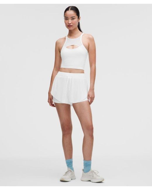 lululemon athletica White Ace Advantage Mesh-Panel Tennis Tank Top