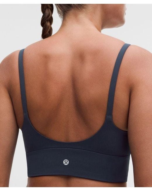 lululemon athletica Blue Focuser Scoop-Neck Bra Nulu
