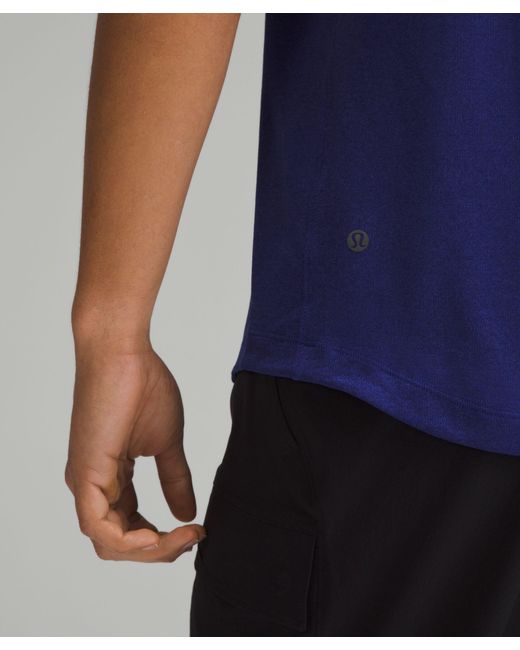 lululemon athletica Blue License To Train Short-sleeve Shirt